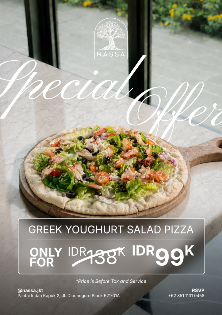(PROMO) Greek Youghurt Salad Pizza